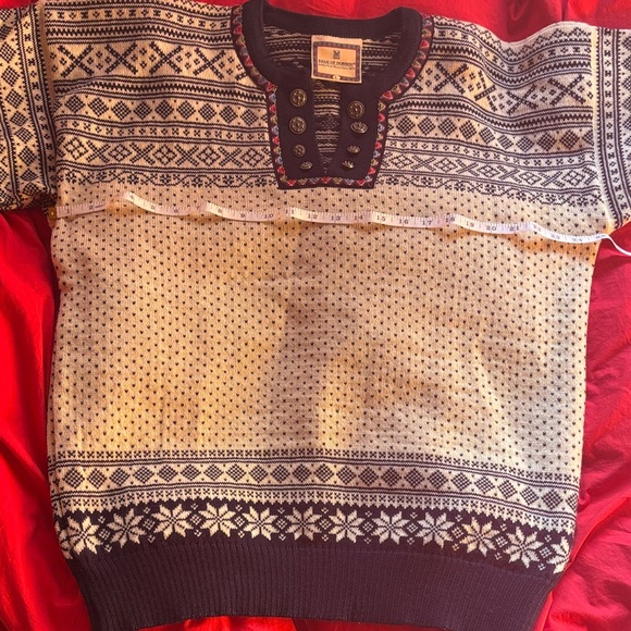 Dale of Norway Navy and Cream Crew Neck Sweater - Picture 3 of 7